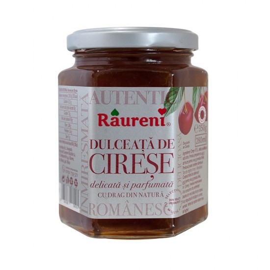 Dulceata de Cirese Raureni, 350 g, Dulceata Cirese, Dulceata din Cirese, Dulceata Raureni, Dulceata Raureni Cirese, Cirese Dulceata, Borcan Dulceata, Borcan Dulceata de Cirese