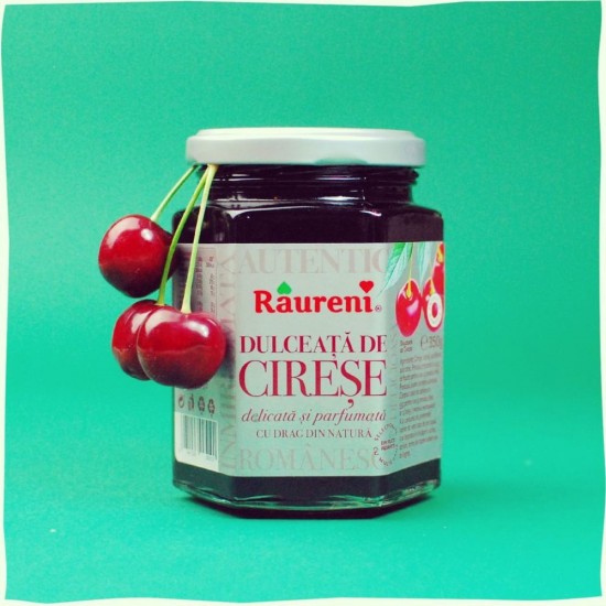 Dulceata de Cirese Raureni, 350 g, Dulceata Cirese, Dulceata din Cirese, Dulceata Raureni, Dulceata Raureni Cirese, Cirese Dulceata, Borcan Dulceata, Borcan Dulceata de Cirese
