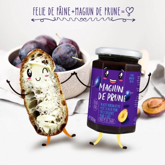 Magiun de Prune Raureni, 350 g, Raureni Magiun de Prune, Borcan cu Magiun de Prune, Magiun de Prune la Borcan, Magiun de Prune fara Zahar Raureni, Magiunuri de Prune fara Zahar
