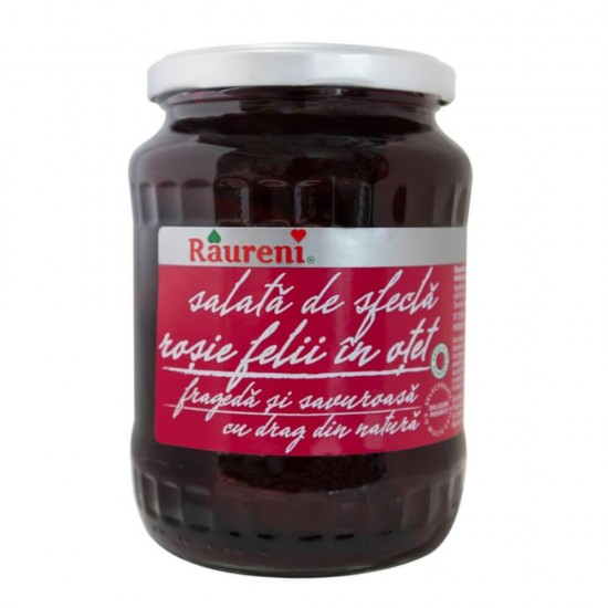 Salata Sfecla Rosie in Otet Raureni, 680 g, Salata de Sfecla Rosie Feliata la Borcan, Sfecla Rosie Feliata in Otet Raureni, Sfecla Rosie Felii in Otet, Raureni Salata de Sfecla Rosie fara Indulcitori si Conservanti, Salata de Sfecla Rosie in Otet