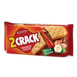 Biscuiti cu Umplutura de Ciocolata si Alune, Roshen 2 Crack, 235 g, Biscuiti cu Umplutura Roshen, Pachet de Biscuiti cu Ciocolata, Gama Roshen 2 Crack, Pachet de  Biscuiti Ciocolata cu Alune, Biscuiti cu Crema de Ciocolata, Biscuiti cu Crema de Cacao