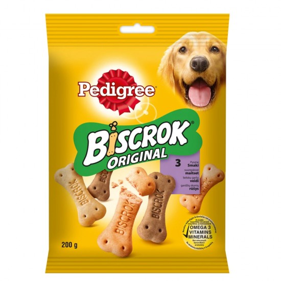 Recompense pentru Caini Biscrok Pedigree, 200 g, Pedigree Biscuti Caini, Recompense Biscuiti Caini, Pedigree Biscrok Caini, Recompense Uscate, Biscuiti Caini, Recompense Pedigree 200 g
