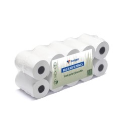 Set 10 Role Termice ROLLIS, Dimensiune 56mm x 25m, Tipar 1 Culoare, Hartie Termica 48 g/m² fara Bisfenol A (BPA), Tub 12 mm