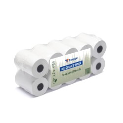 Set 10 Role Termice ROLLIS, Dimensiune 57mm x 30m, Tipar 1 Culoare, Hartie Termica 48 g/m² fara Bisfenol A (BPA), Tub 12 mm
