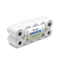 Set 10 Role Termice ROLLIS, Dimensiune 57mm x 9m, Tipar 1 Culoare, Hartie Termica 48 g/m² fara Bisfenol A (BPA), Tub 12 mm