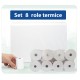 Set 8 Role Termice ROLLIS, Dimensiune 80mm x 80m, Tipar 1 Culoare, Hartie Termica 48 g/m² fara Bisfenol A (BPA), Tub 12 mm