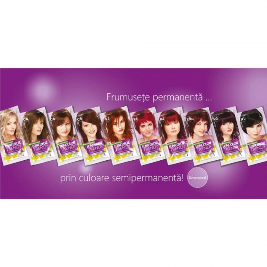 Vopsea de Par Semipermaneta, LONCOLOR Trendy Colors Rock Violin V3, Fara Amoniac, Violet, 50 ml, Vopsea Nuantatoare pentru Par, Vopsea de Par Semipermanenta Fara Amoniac, Vopsea de Par Semipermanenta, Vopsea de Par Violet LONCOLOR