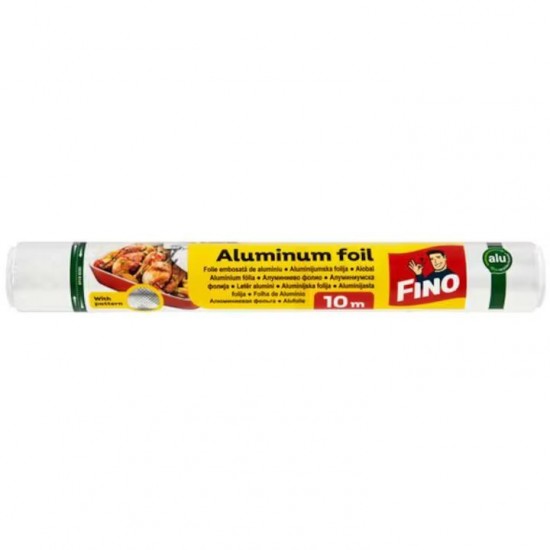 Folie de Aluminiu Embosata Fino, 10 m, Folie Aluminiu, Folie de Aluminiu pentru Alimente, Folie Embosata de Aluminiu, Folie Aluminiu Fino, Folie Aluminiu 10m, Folie din Aluminiu pentru Alimente, Folie de Aluminiu Rezistenta la Caldura