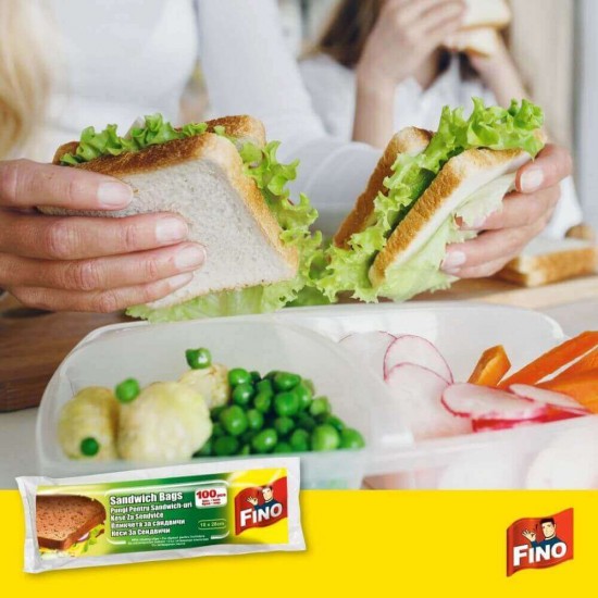Pungi pentru sandwich din Plastic FINO, Dimensiune 18x28 cm, 100 buc, Fino Pungi pentru Sandwich, Pungi Alimentare Fino, Pungi pentru Senvisuri, Pungi Senvis, Pungi Alimente, Pungi Depozitare Alimente, Pungi Congelator, Pungi pentru Congelator