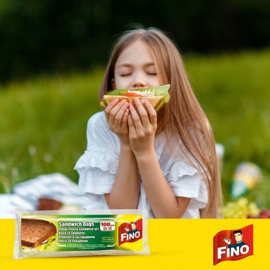 Pungi pentru sandwich din Plastic FINO, Dimensiune 18x28 cm, 100 buc, Fino Pungi pentru Sandwich, Pungi Alimentare Fino, Pungi pentru Senvisuri, Pungi Senvis, Pungi Alimente, Pungi Depozitare Alimente, Pungi Congelator, Pungi pentru Congelator