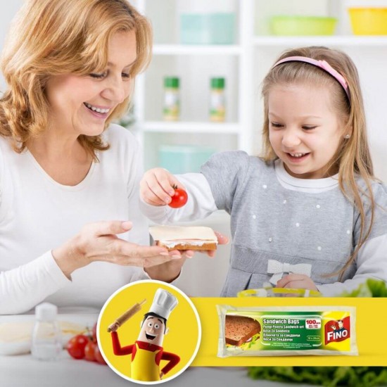 Pungi pentru sandwich din Plastic FINO, Dimensiune 18x28 cm, 100 buc, Fino Pungi pentru Sandwich, Pungi Alimentare Fino, Pungi pentru Senvisuri, Pungi Senvis, Pungi Alimente, Pungi Depozitare Alimente, Pungi Congelator, Pungi pentru Congelator