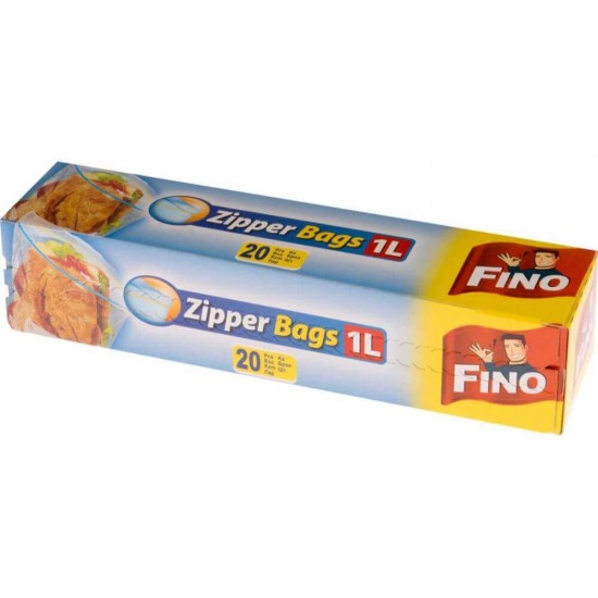 Pungi Alimentare FINO Zipper, 1 L, 20 buc, Pungi Ermetice Fino Zipper, Pungi Inchidere Ermetica Fino, Pungi Etanse Fino, Pungi cu Fermoar Fino Zipper, Fino Pungi Zipper pentru Sandwich, Pungi Alimentare Zipper Fino, Pungi pentru Senvisuri