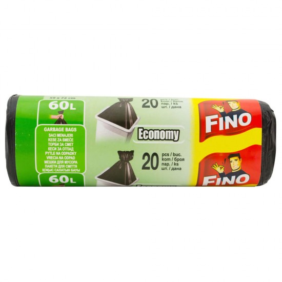 Saci Menajeri Fino Economy, 60L, 20Buc/Set, Negri, Saci, Saci Menaj Negri, Saci Menajeri, Saci Fino, Saci Menajeri Fino, Saci de Gunoi, Saci pentru Gunoi, Saci de Gunoi Fino, Saci de Menaj, Saci pentru Menaj, Saci de Menaj Fino