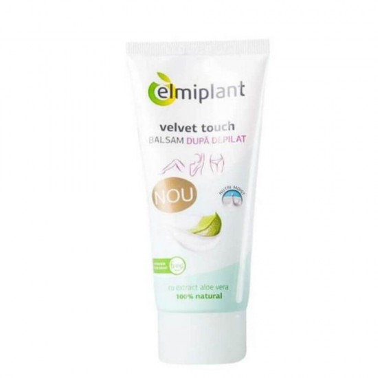 Balsam dupa Epilat Elmiplant Velvet Touch, 100 ml, Aloe Vera, Balsam dupa Epilat Tub Elmiplant Velvet Touch, Elmiplant Velvet Touch Balsam dupa Epilat, Balsam dupa Epilare, Balsamuri Hidratante dupa Depilare, Balsam Elmiplant dupa Depilat cu Aloe Vera