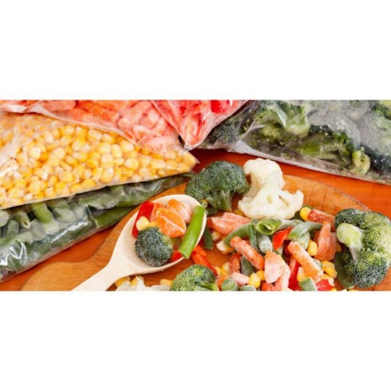Pungi pentru Congelator 3L, 50 Buc/Rola, cu sistem pentru inchidere, Dimensiune 27x30 cm, Fino Pungi pentru Congelator, Pungi pentru Congelarea Alimentelor, Pungi Fino pentru Congelare, Pungi Alimentare Groase, Pungi Alimentare Rezistent