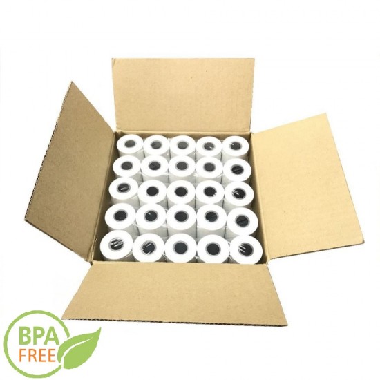 Set 90 Role Termice ROLLIS pentru Casa de Marcat 80mm x 30m - Hartie Termica pentru Aparate Fiscale si Case de Marcat, Role Termice fara Bisfenol A (BPA)