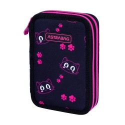 Penar Astra Ac2, 2 Compartimente, Negru Cu Roz