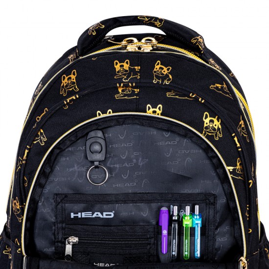 Ghiozdan Astra Head Ab300, 3 Compartimente, 42x30x19 Cm, Auriu