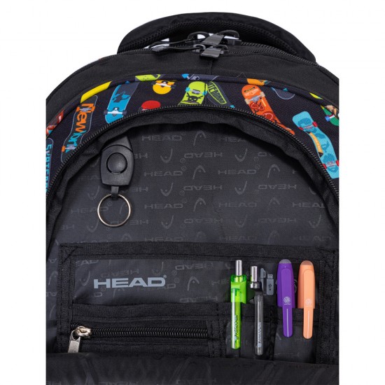 Ghiozdan Astra Head Ab300, 42x30x19 Cm, Skateboard, 3 Compartimente