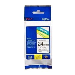Banda Brother TZE251, 24 mm, negru/alb