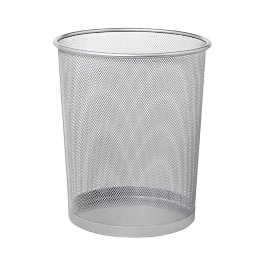 Cos de Gunoi Metalic, Dimensiune 29x35 cm, Culoare Argintiu, Capacitate 19L