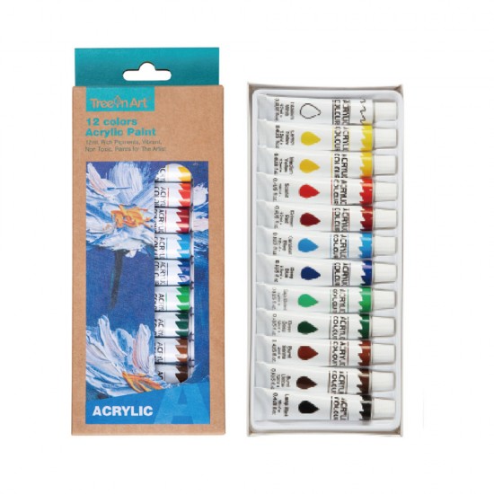 Set Memoris-precious, Tempera Acrilica, 12 Culori, 12 Ml