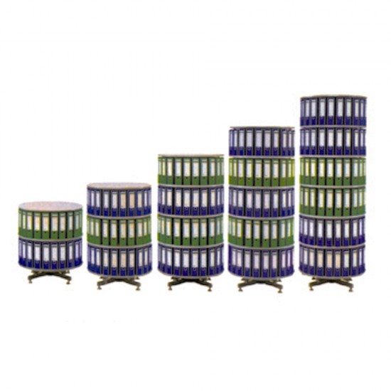 Extensie coloana rotativa pentru bibliorafturi, PFL, gri, 80x36 cm