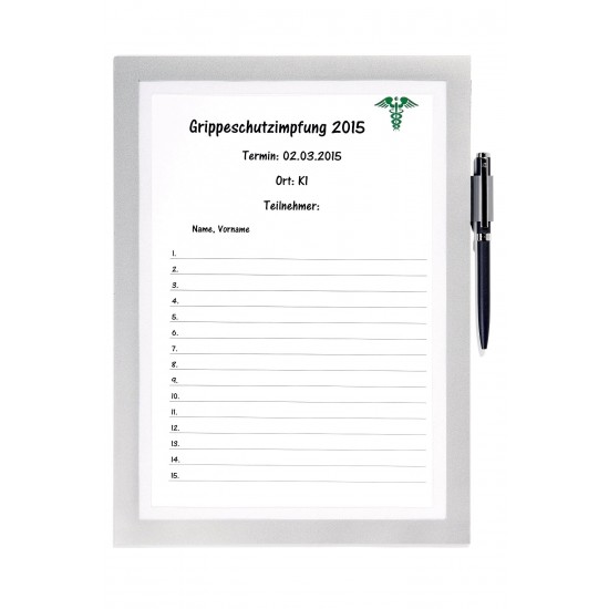 Duraframe magnetic Note, format A4, culoare gri, 1 bucata/set