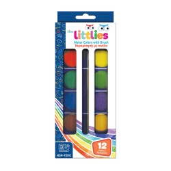 Acuarele Cu Pensula The Littlies, 12 Culori