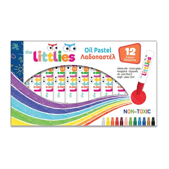 Culori Cerate Pastel The Littlies, 12 Culori