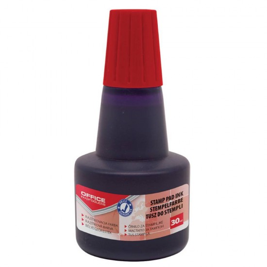 Tus Pentru Stampila Automata/de Cauciuc Fara Ulei Office Products. 30 Ml, Rosu