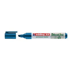 Marker Permanent Edding 22 Ecoline, Corp Plastic, Varf Tesit 1-5 Mm, Albastru