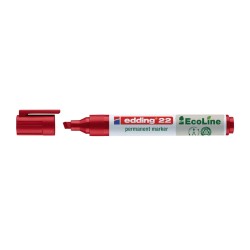 Marker Permanent Edding 22 Ecoline, Corp Plastic, Varf Tesit 1-5 Mm, Rosu