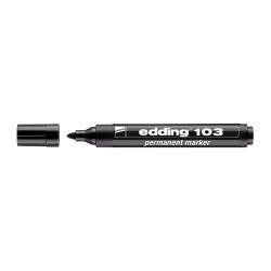 Marker Edding 103 Permanent, Varf Rotund 1.5-3mm, Negru
