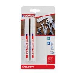 Marker Edding 750, Cu Vopsea Corp Metalic, Varf 2-4 Mm, Alb