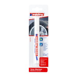 Marker Edding 8050, pentru anvelope, varf rotund 2- 4 mm, alb, blister