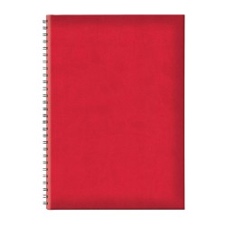 Agenda B5 Tucson, Nedatata, Hartie Offset Alb, Spira Ascunsa, Coperta Rosu