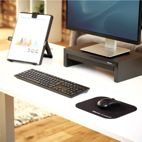 Mousepad cu protectie antibacteriana Fellowes Microban, negru