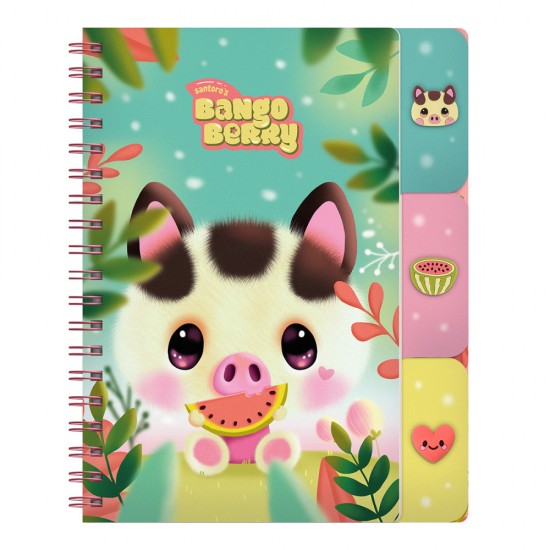 Notes Cu Separatoare Si Spira Bangoberry Piggy Porcusorul, 200 Pagini