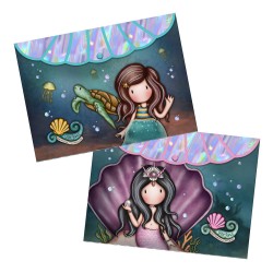 Set 2 Buzunare Plastic Gorjuss A4, Prindere Capsa Roz