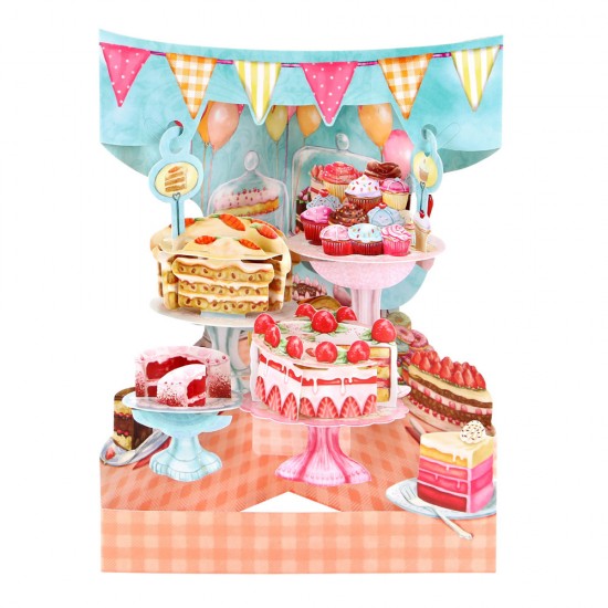 Felicitare 3d Santoro, Model Prajituri, Design Inovator