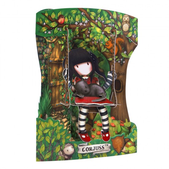 Felicitare, Santoro, Ruby, 3d, Pop-up