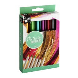 Set Creative Craft, 6 Markere Culori Metalizate