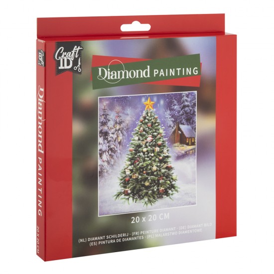 Pictura Diamant, Model Pom De Craciun, 20x20 Cm
