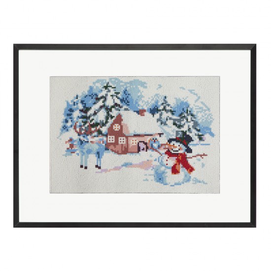 Pictura Diamant, Model Iarna Craciun, 30x40 Cm