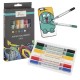 Set 6 Markere Cu Capat Dublu Si Vopsea Acrilica Nassau Fine Art