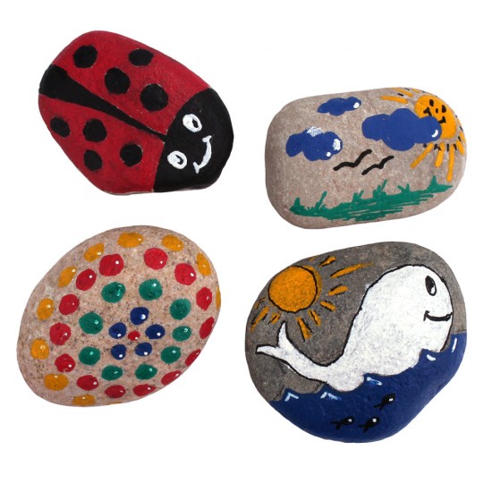 Set 6 Markere Cu Capat Dublu Si Vopsea Acrilica Nassau Fine Art