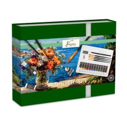 Set Pictura Creative Craft, 21 Piese, Culori Acrilice, Paleta, Creion Hb, Radiera