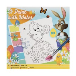 Pictura Cu Apa, Tematica Paste, 8 File, 20x20 Cm