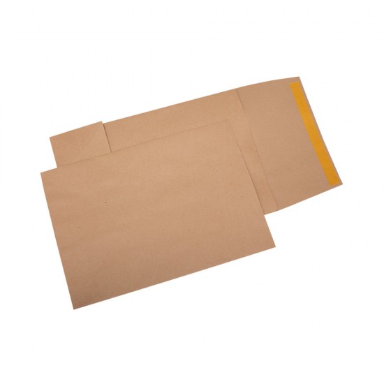 Plic B4 Cu Burduf, 250x353x100 Mm, Kraft 100 Bucati/cutie